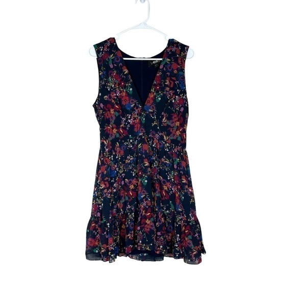 ALTERED Saloni Pia 100% Silk Floral Dress Size US 10 - Picture 2 of 10